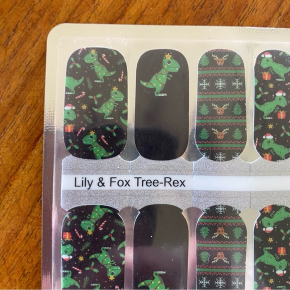 3 packages Lily & Fox Nail Wraps - Floral, T-Rex & Pink Leopard NEW in package - Picture 4 of 4